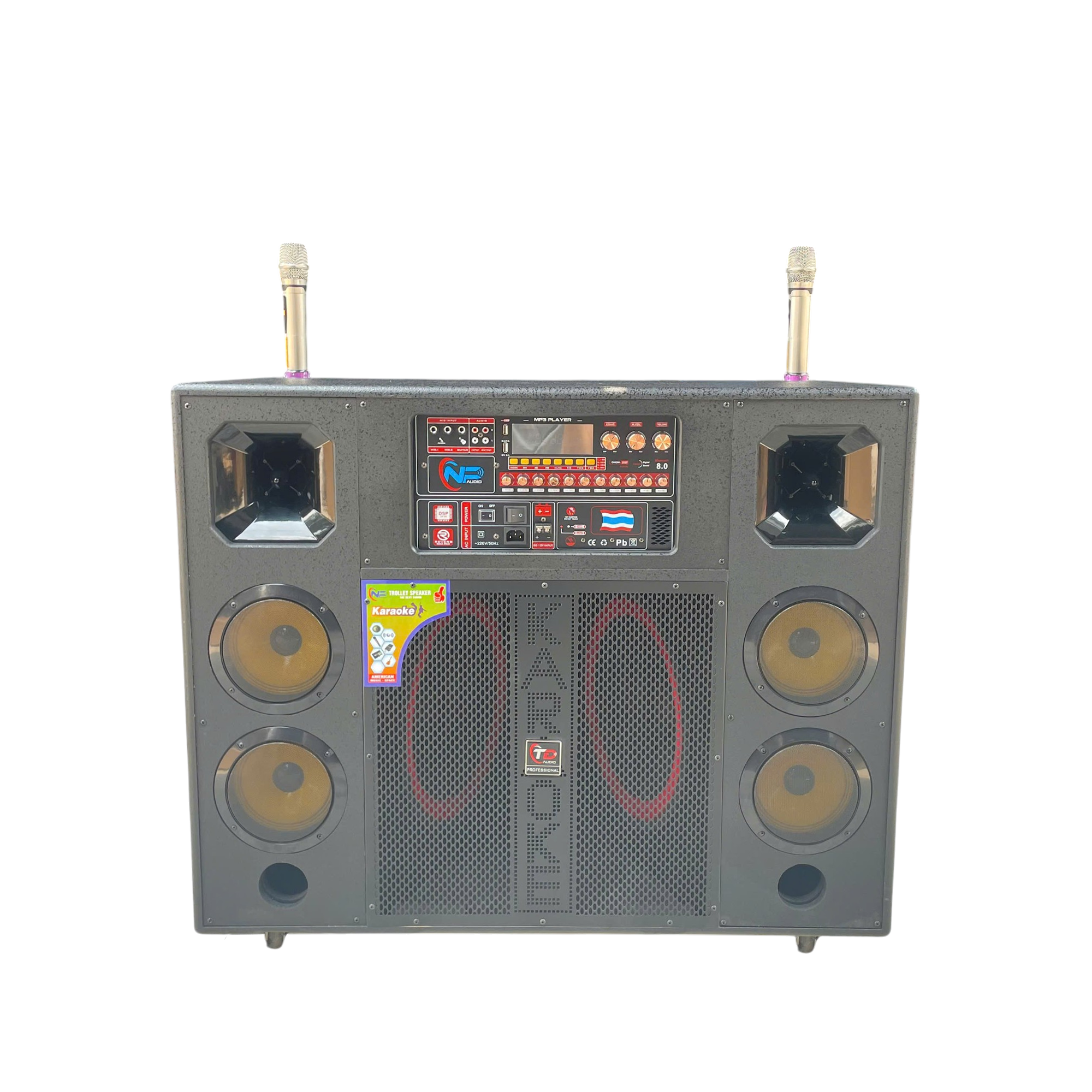Loa N66, 2 Bass 60cm, Công Suất 2400W, Kèm 2 micro UHF Kim Loại Loa N66, 2 Bass 60cm, Công Suất 2400W, Kèm 2 micro UHF Kim Loại